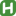 ein grünes Symbol mit transparentem H